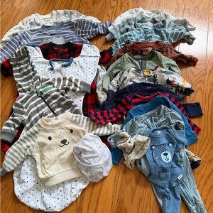 Assorted Baby Clothing Bundle Newborn NB One Piece and sleep sacs hat fleece